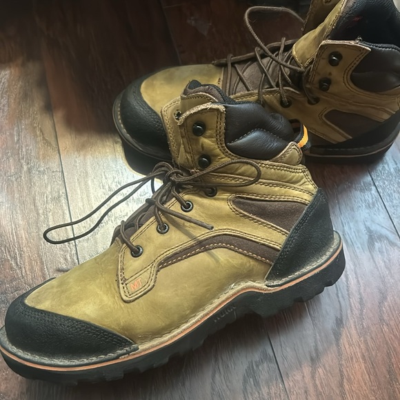 Worx Men\'s Tan Leather Steel Toe Work Safety Lace Up Ankle Boots main image 6